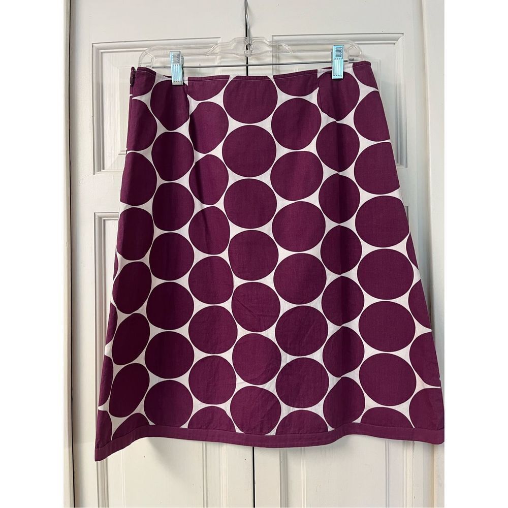 Boden skirt purple and white polka dot 12R
